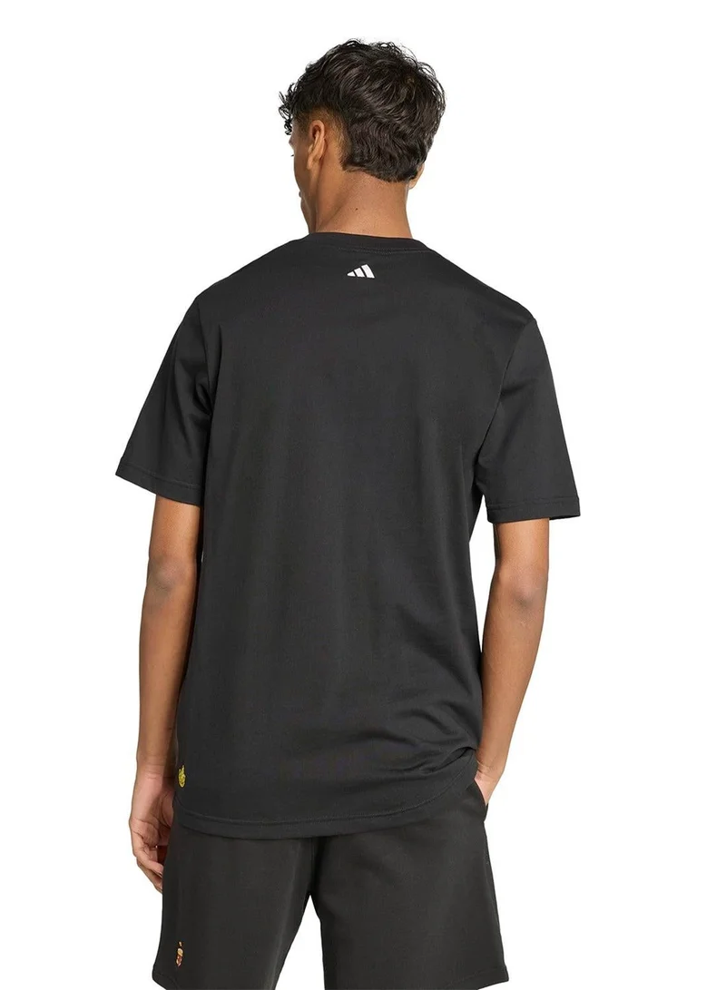 اديداس تيشيرت رجالي أسود بأكمام قصيرة